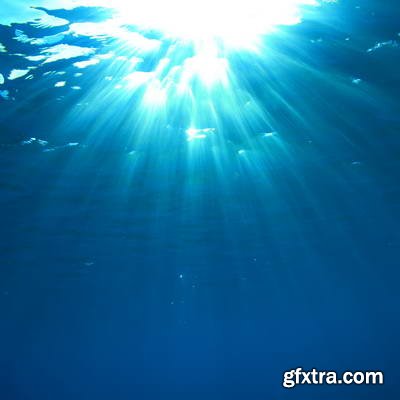 Abstract Underwater Backgrounds with Sunbeams 25xJPG