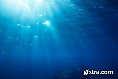 Abstract Underwater Backgrounds with Sunbeams 25xJPG