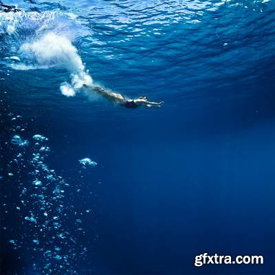 Abstract Underwater Backgrounds with Sunbeams 25xJPG