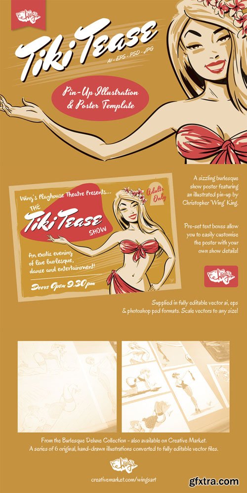 Burlesque Pin-Up and Poster Template