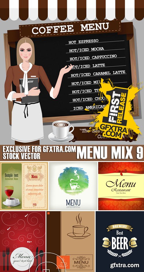 Stock Vectors - Menu Mix 9, 25xEPS