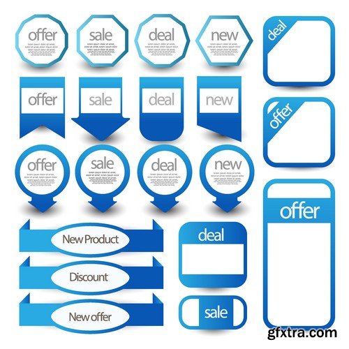 Stock Vectors - Collection of Sale Discount Styled Website Banner, 25xEPS