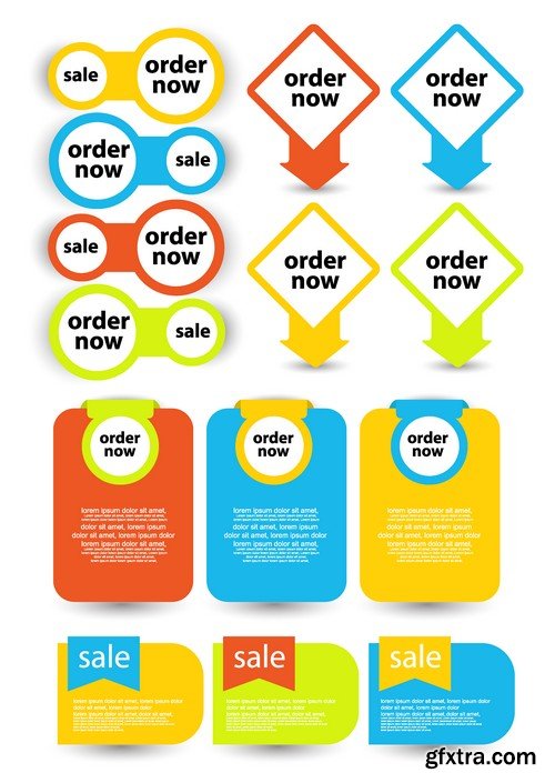 Stock Vectors - Collection of Sale Discount Styled Website Banner, 25xEPS