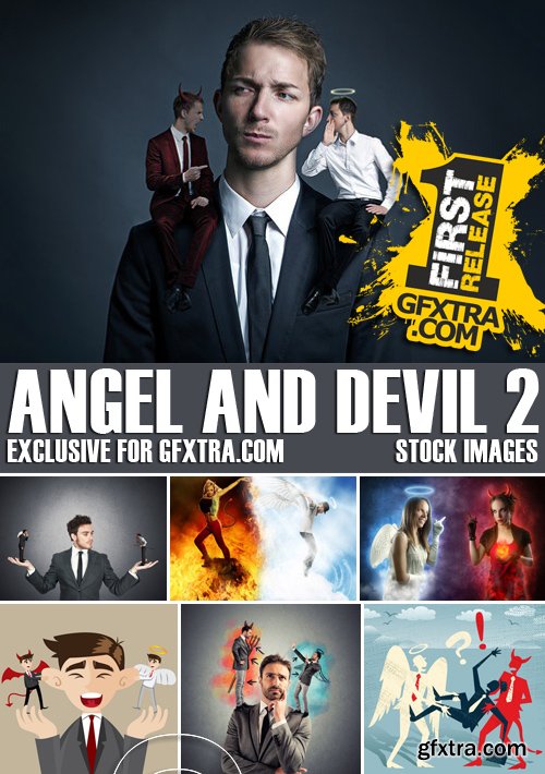 Stock Images - Angel and devil 2, 16xJPG 9xEPS