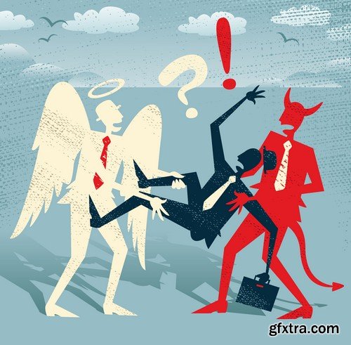 Stock Images - Angel and devil 2, 16xJPG 9xEPS