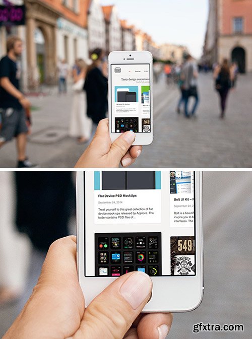 PSD Mock-Up - iPhone 5 Urban Photo