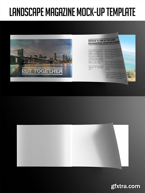 Landscape Magazine Mock-up Template