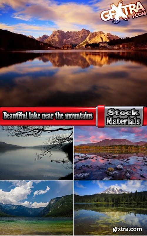 Beautiful lake near the mountains 5 UHQ Jpeg