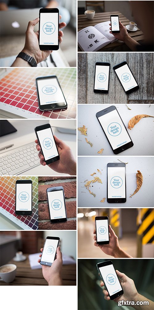 12 PSD Photo Mock-Ups - iPhone 6