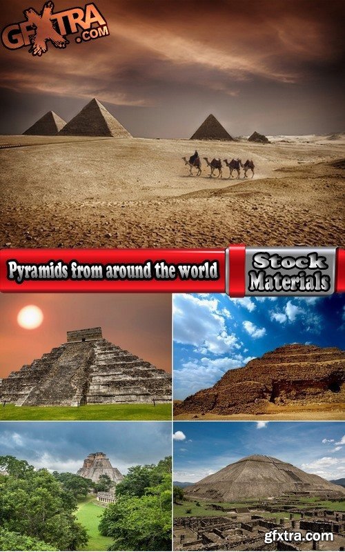 Collection of different pyramids from around the world 5 UHQ Jpeg