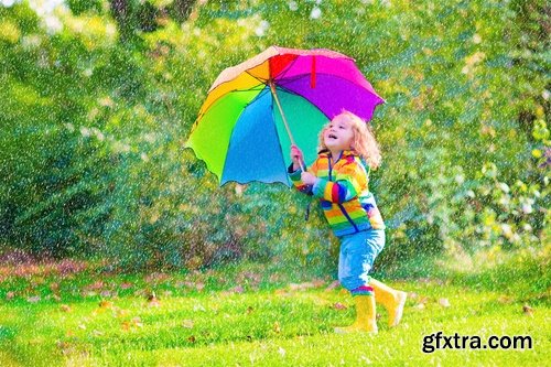 Funny kids in autumn 5 UHQ Jpeg