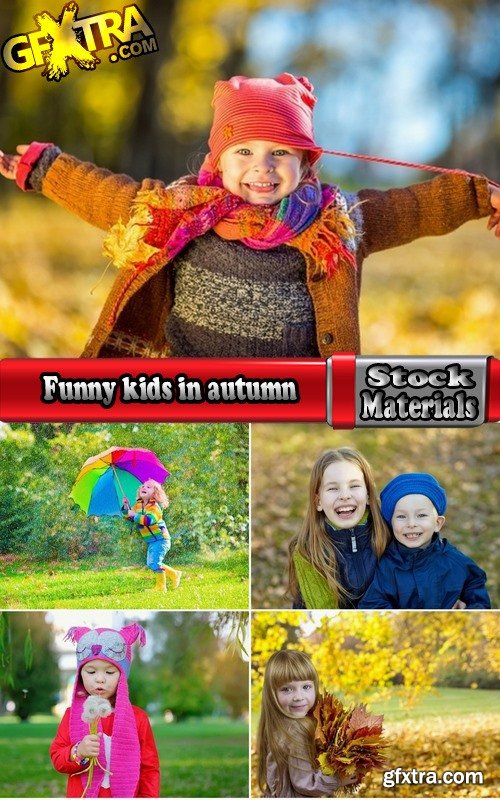 Funny kids in autumn 5 UHQ Jpeg