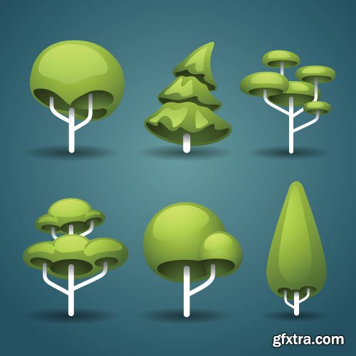 Vector Trees Collection - 25x EPS