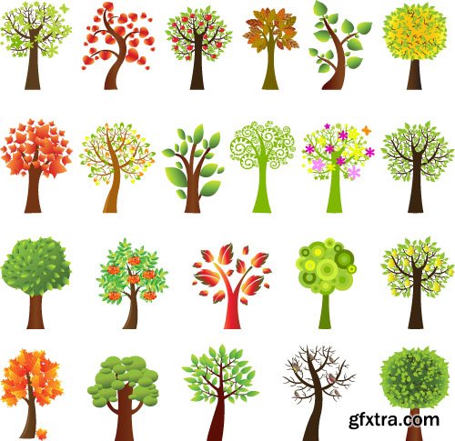 Vector Trees Collection - 25x EPS