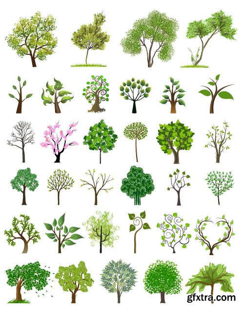 Vector Trees Collection - 25x EPS