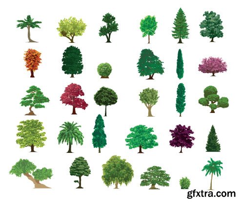 Vector Trees Collection - 25x EPS