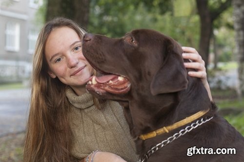 Different people with their pets 25 UHQ Jpeg