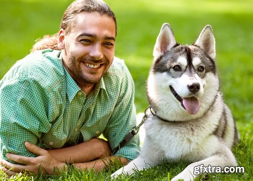 Different people with their pets 25 UHQ Jpeg