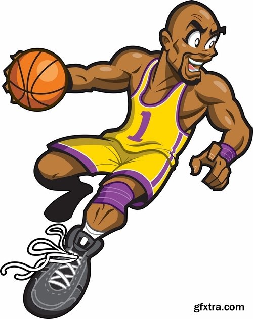 Funny cartoon sports men in vector 25 Eps