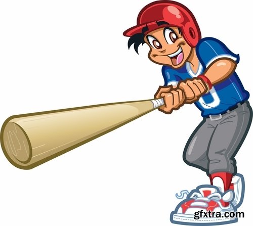 Funny cartoon sports men in vector 25 Eps