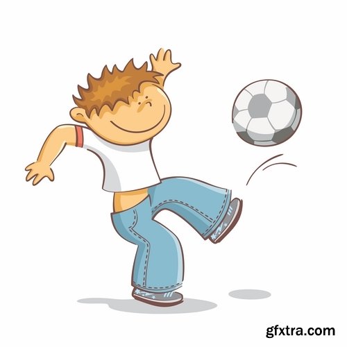 Funny cartoon sports men in vector 25 Eps