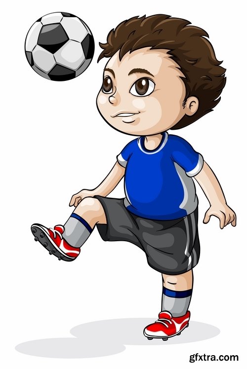 Funny cartoon sports men in vector 25 Eps