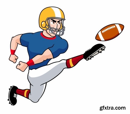 Funny cartoon sports men in vector 25 Eps