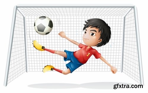 Funny cartoon sports men in vector 25 Eps