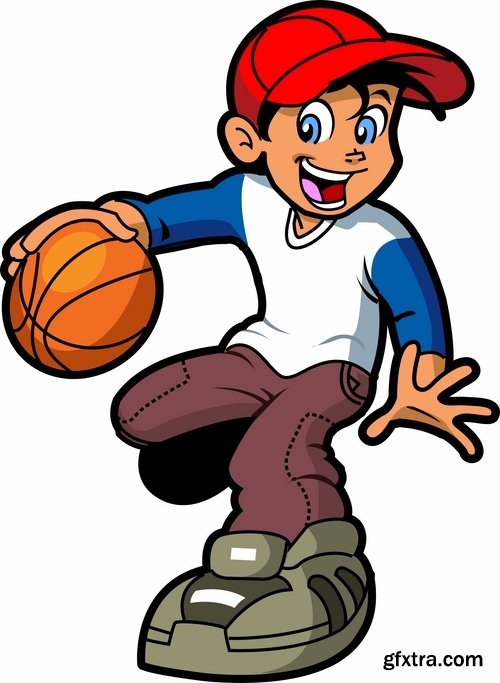 Funny cartoon sports men in vector 25 Eps