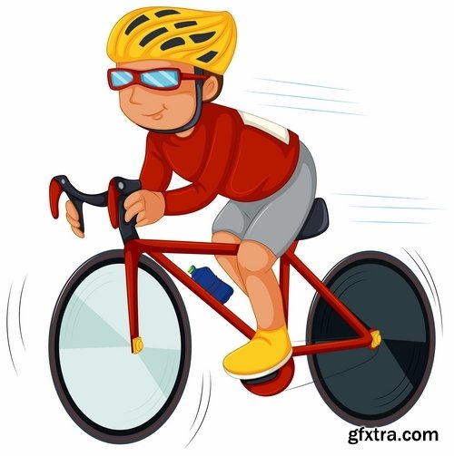 Funny cartoon sports men in vector 25 Eps