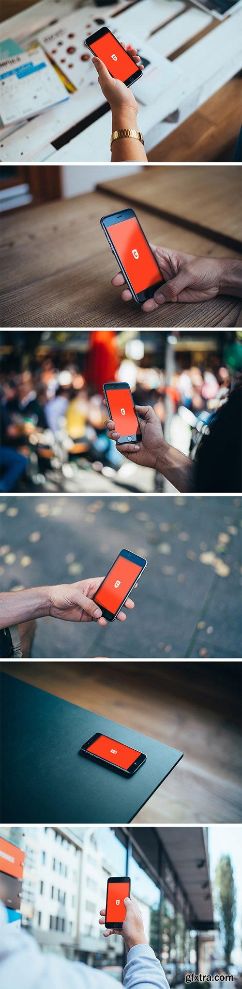 6 PSD Mock-Ups - Photorealistic iPhone 6