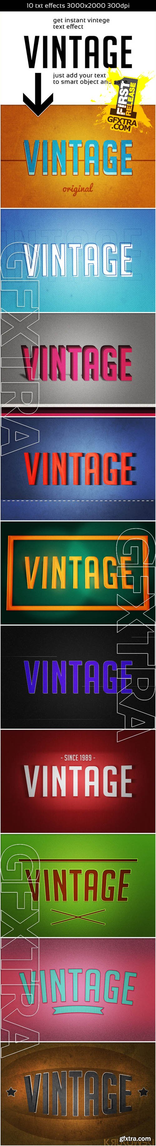 Vintage Instant Retro Text Effect - GraphicRiver 8980489