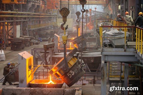 Stock Photos - Liquid Molten Steel Industry, 24xJPG