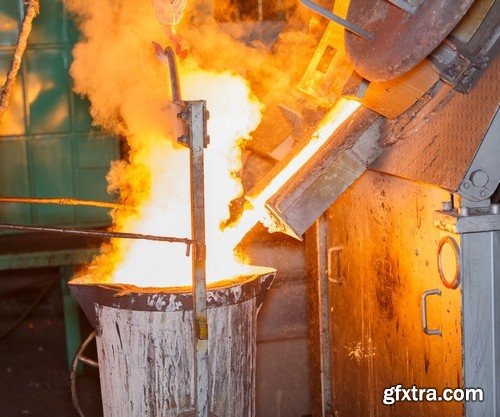 Stock Photos - Liquid Molten Steel Industry, 24xJPG