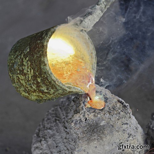 Stock Photos - Liquid Molten Steel Industry, 24xJPG