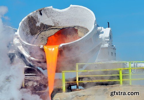 Stock Photos - Liquid Molten Steel Industry, 24xJPG