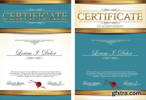 Stock Vectors - Certificate Template 5, 25xEPS