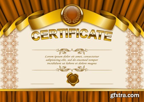 Stock Vectors - Certificate Template 5, 25xEPS