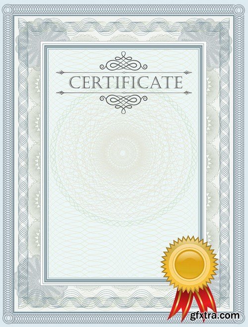 Stock Vectors - Certificate Template 5, 25xEPS