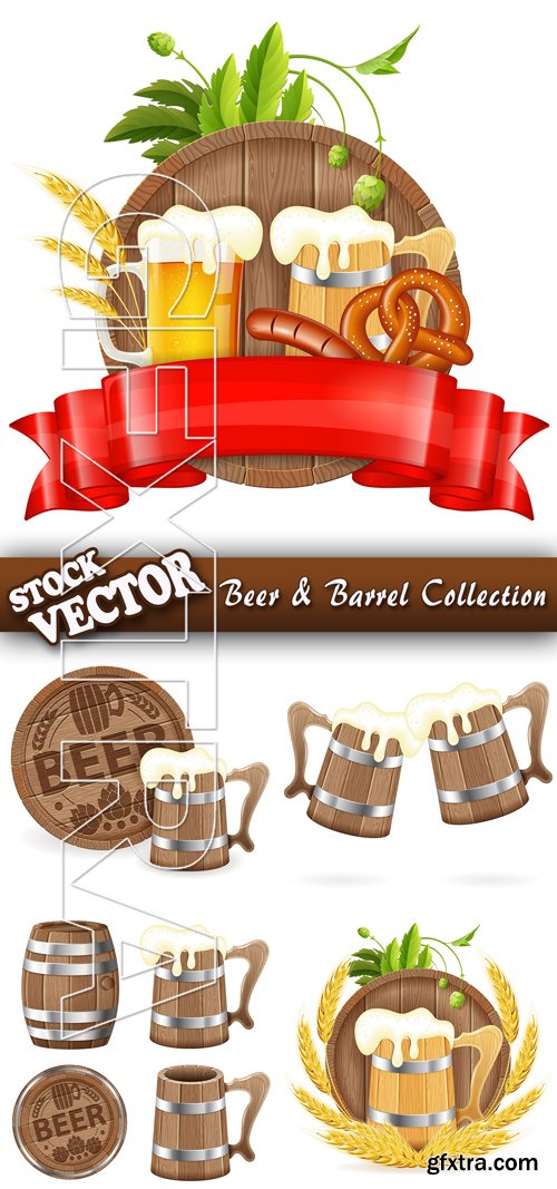 Stock Vector - Beer & Barrel Collections