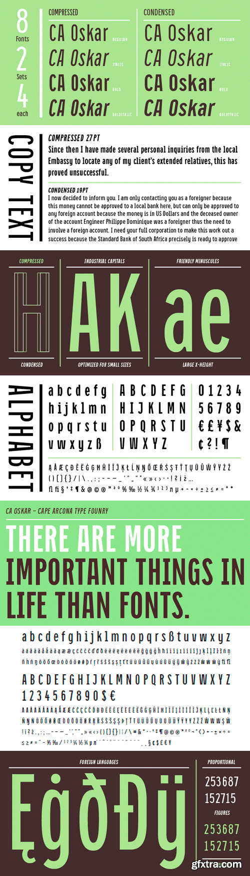 CA Oskar Font Family - 8 Fonts for $240