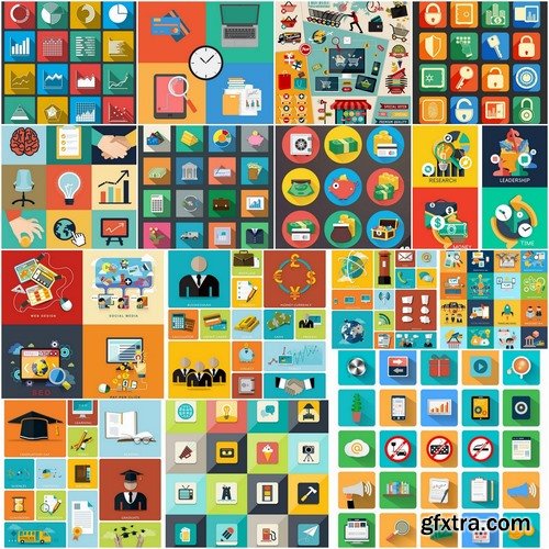 Collection of icons stock vector 22 Eps