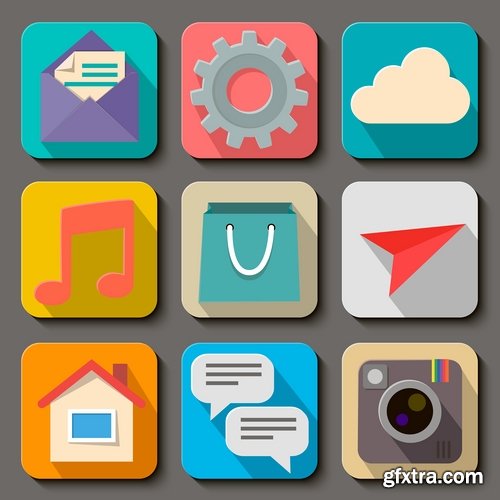 Collection of icons stock vector 22 Eps