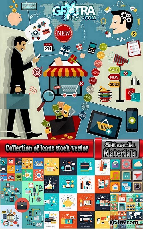 Collection of icons stock vector 22 Eps