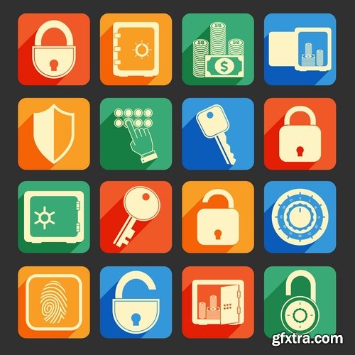 Collection of icons stock vector 22 Eps