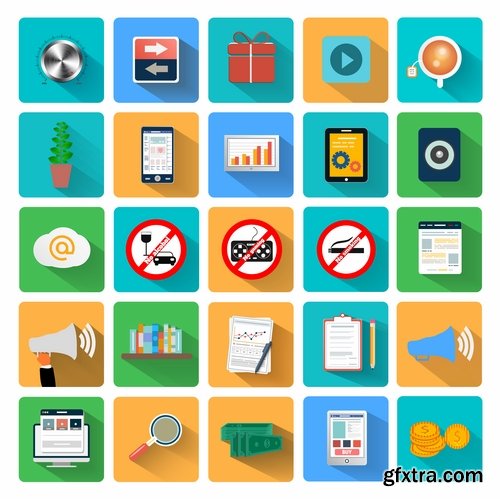 Collection of icons stock vector 22 Eps