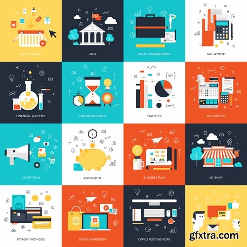 Collection of icons stock vector 22 Eps