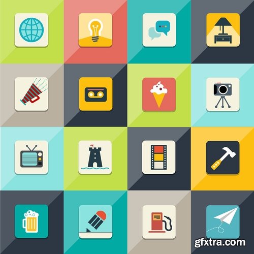 Collection of icons stock vector 22 Eps