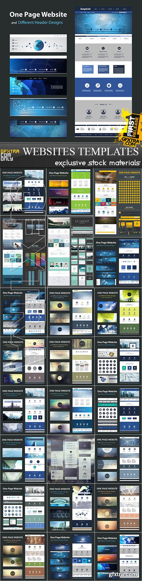 Websites Templates, 25xEPS