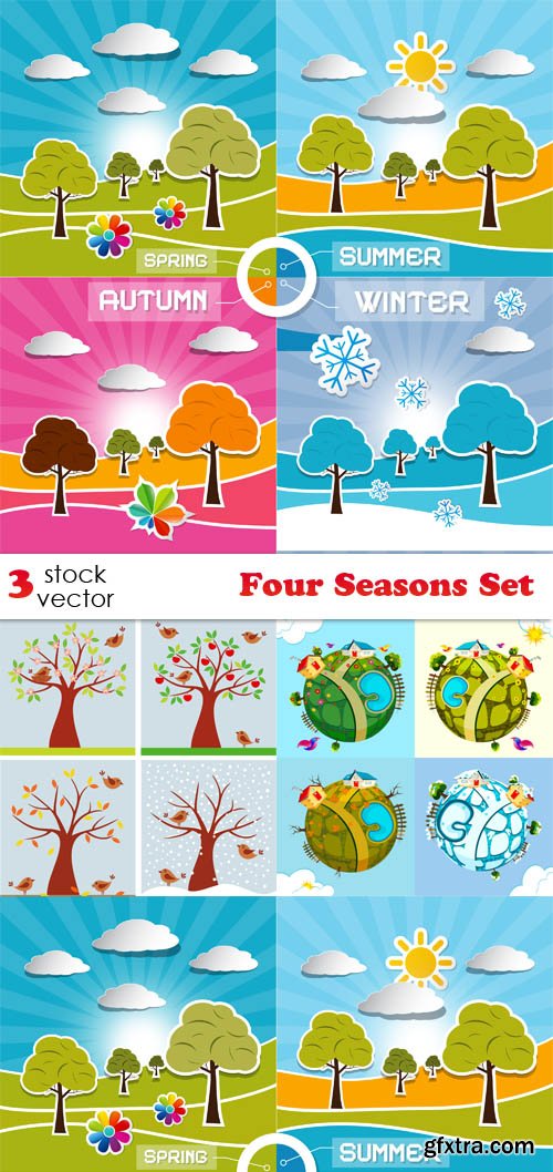 Vectors - Four Seasons Set